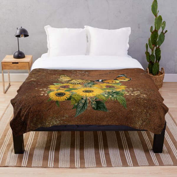 Item preview, Golden Butterflies and Yellow Sunflowers designed and sold by SeaChangeDesign.