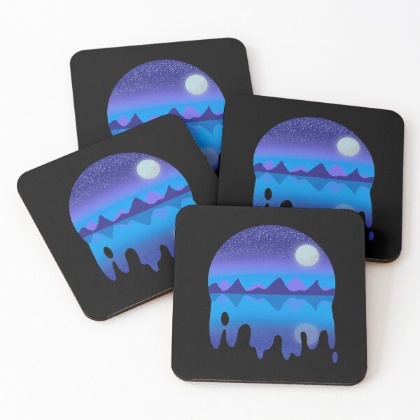 Item preview, Night ocean horizon glowing moon  designed and sold by Hasan Habeeb.
