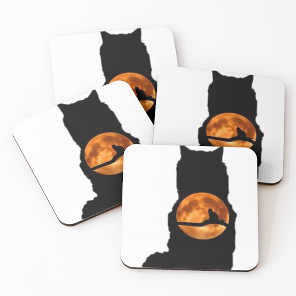 Item preview, Cat at night looking at the moon designed and sold by shop-course.