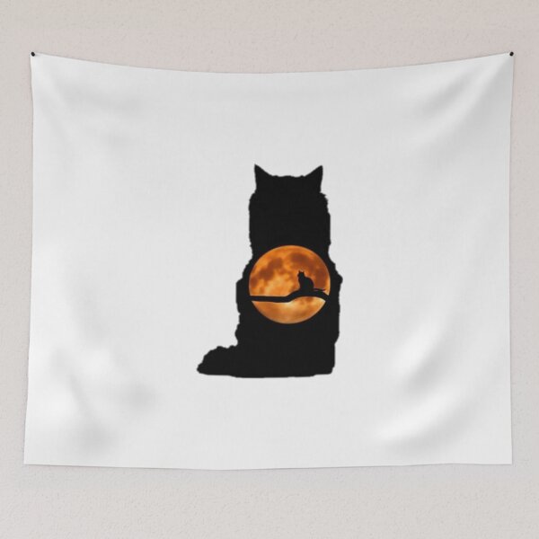 Item preview, Cat at night looking at the moon designed and sold by shop-course.