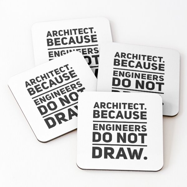 Item preview, I am an Architect because Engineers do not draw V2 - Architects vs Engineers  designed and sold by SLGA-Designs.