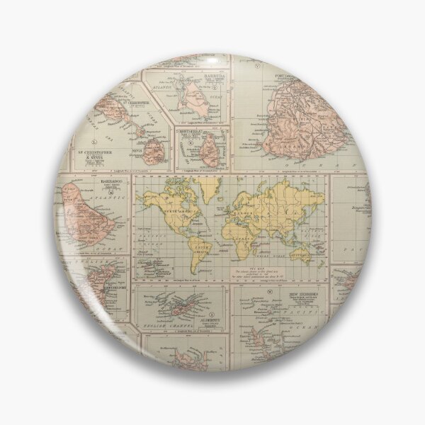Item preview, Old British Colonies Map (1919) Vintage English Island Colonial Possessions Atlas designed and sold by BravuraMedia.