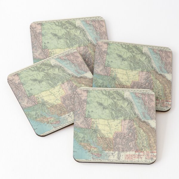 Item preview, Old British Columbia Canada Map (1903) Vintage Canadian Province Atlas designed and sold by BravuraMedia.