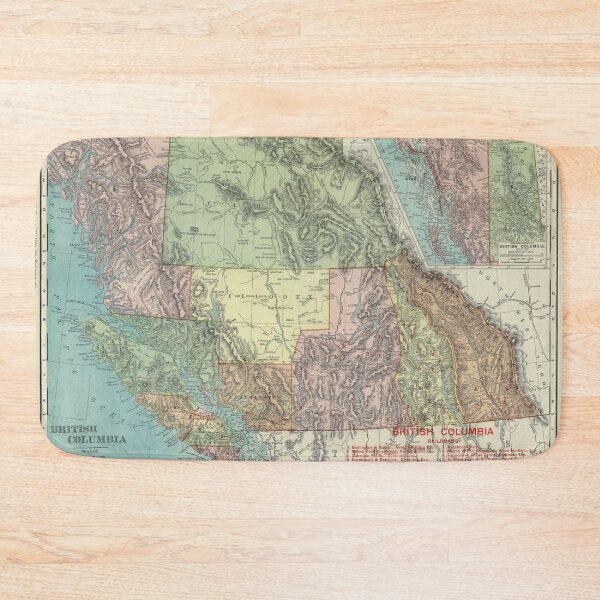 Item preview, Old British Columbia Canada Map (1903) Vintage Canadian Province Atlas designed and sold by BravuraMedia.