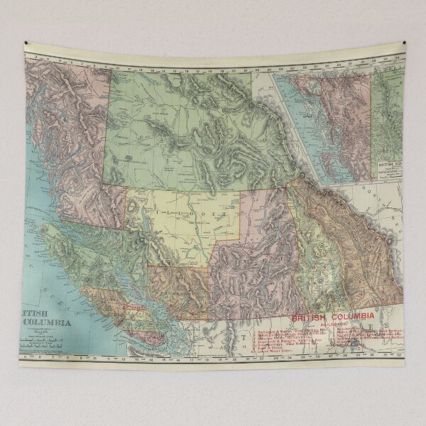 Item preview, Old British Columbia Canada Map (1903) Vintage Canadian Province Atlas designed and sold by BravuraMedia.