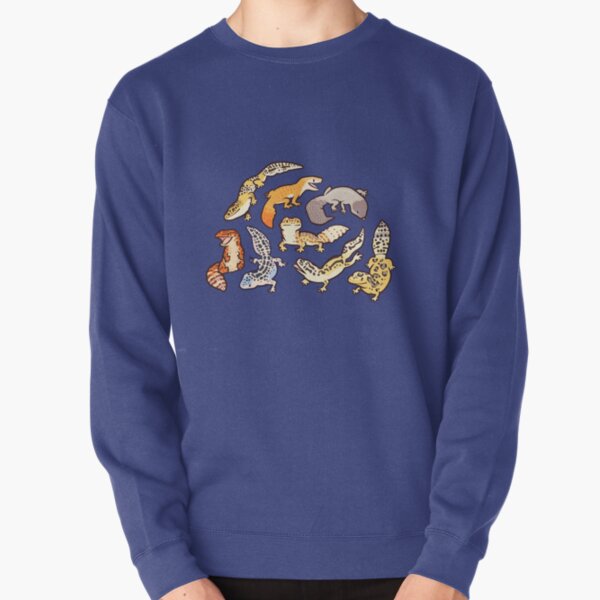 chub geckos in blue Pullover Sweatshirt