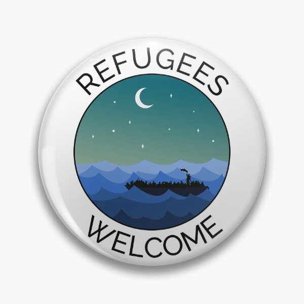 Artikelvorschau, Flüchtlinge Willkommen Boot Seerettung Gerechtigkeit Frieden entworfen und verkauft von CreatDifference.
