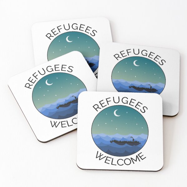 Item preview, Refugees Welcome Boat Sea Rescue Justice Peace   designed and sold by CreatDifference.
