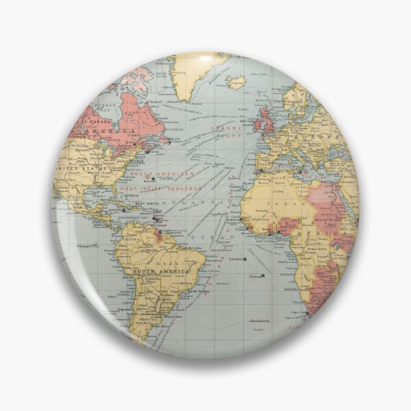 Item preview, Old British Empire Naval Warship Map (1907) Vintage English Navy World Chart designed and sold by BravuraMedia.