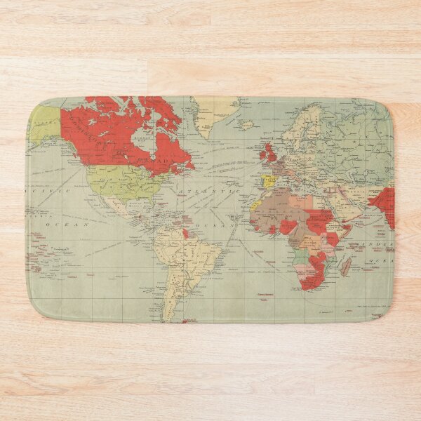 Item preview, Old British Empire World Map (1920) Vintage Colonial England Atlas designed and sold by BravuraMedia.