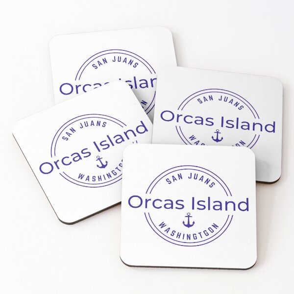 Item preview, Orcas Island Round Logo Blue designed and sold by PeaceLoveAndJoy.