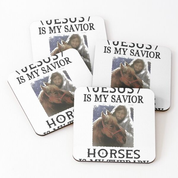 Item preview, JESUS IS MY SAVIOR HORSES IS MY THERAPY designed and sold by Ivanc3.