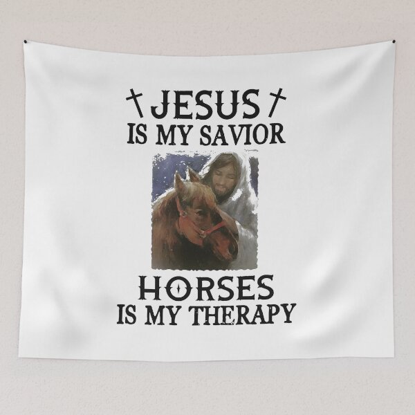 Item preview, JESUS IS MY SAVIOR HORSES IS MY THERAPY designed and sold by Ivanc3.