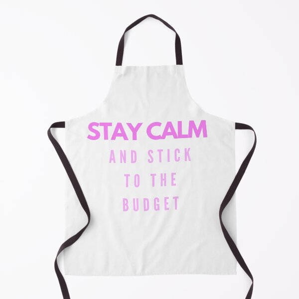 Item preview, Stay calm and stick to the budget (pink, white) designed and sold by zav2001.