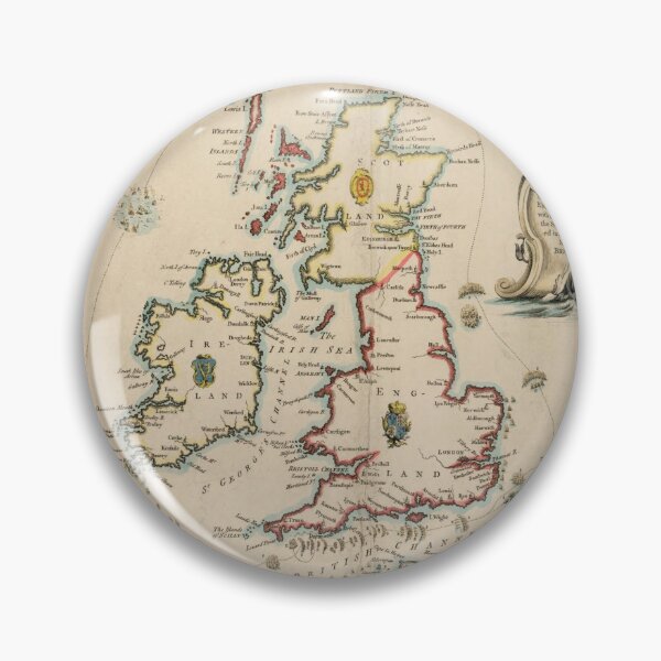 Item preview, Old British Isles Map (1739) Vintage England, Scotland & Ireland Atlas designed and sold by BravuraMedia.