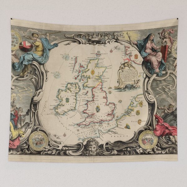 Item preview, Old British Isles Map (1739) Vintage England, Scotland & Ireland Atlas designed and sold by BravuraMedia.