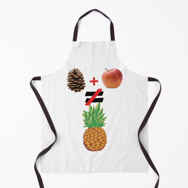 Item preview, Pine Cone Plus Apple Does Not Equal Pineapple - Fruit Summer White designed and sold by KeysTreasures.