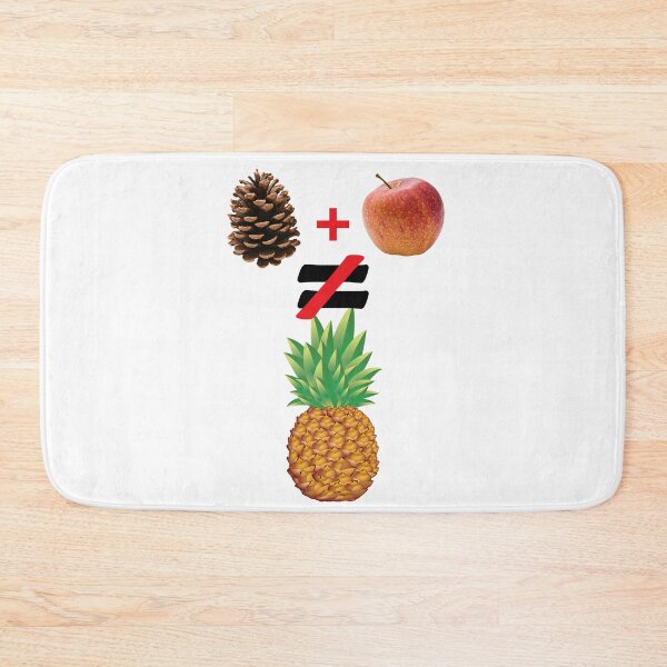 Item preview, Pine Cone Plus Apple Does Not Equal Pineapple - Fruit Summer White designed and sold by KeysTreasures.