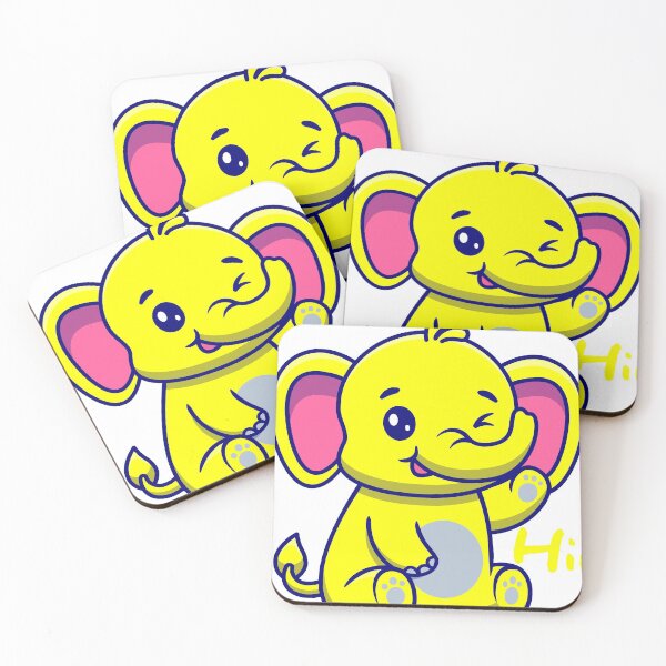 Item preview, the baby elephant yellow  designed and sold by your1ststore.