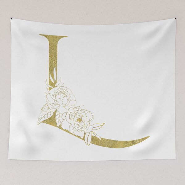 Item preview, Golden Floral Letter L Monogram designed and sold by KarolinaPaz.