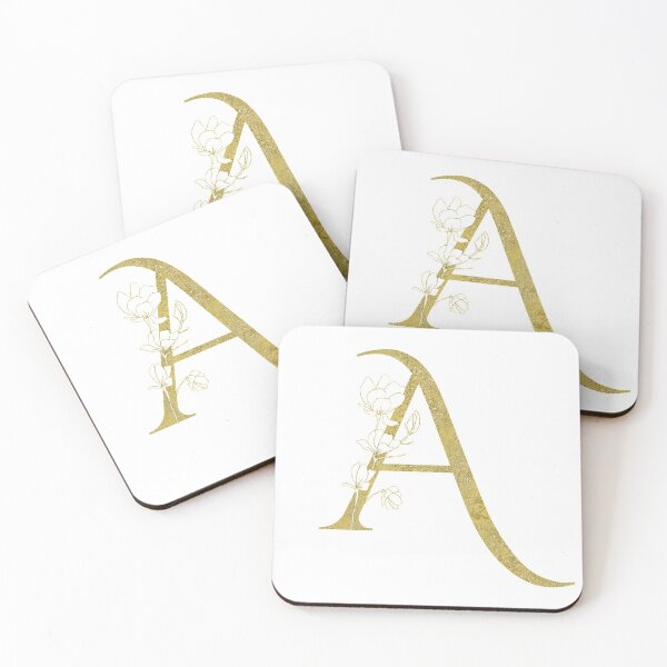 Item preview, Golden Floral Letter A Monogram designed and sold by KarolinaPaz.