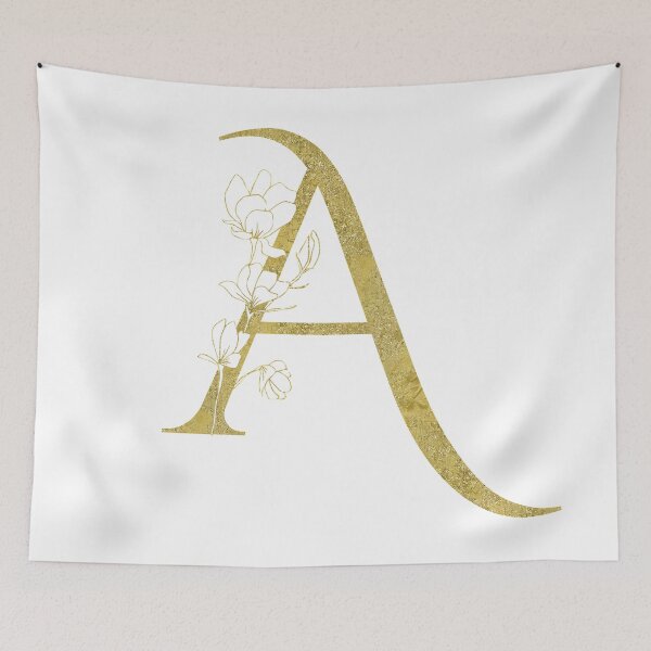 Item preview, Golden Floral Letter A Monogram designed and sold by KarolinaPaz.
