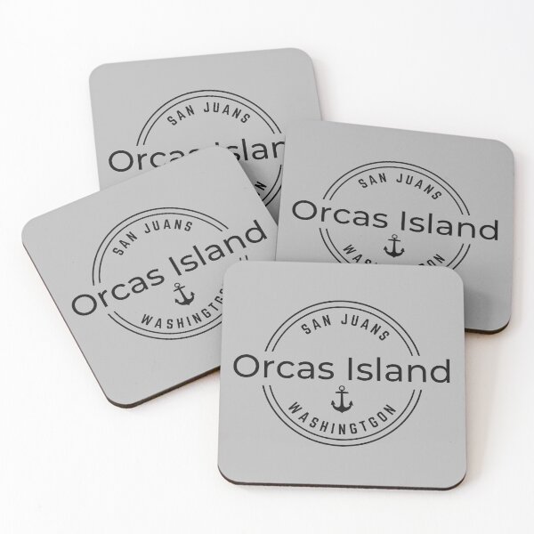 Item preview, Orcas Island Round Logo on Grey designed and sold by PeaceLoveAndJoy.