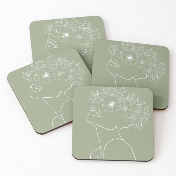 Item preview, Sage Flower Girl - Line Art designed and sold by BiblioArtistry.
