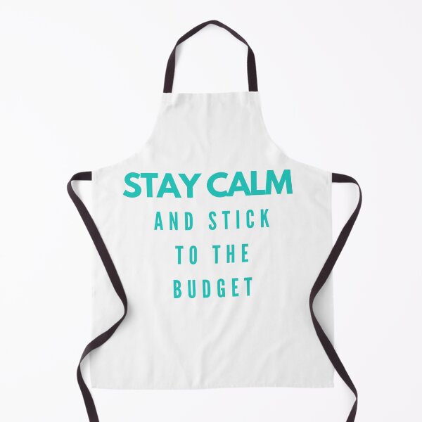 Item preview, Stay calm and stick to the budget (blue, white) designed and sold by zav2001.