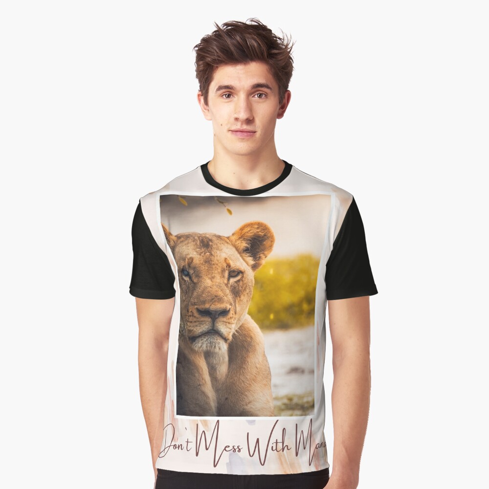  Mama Lion Cubs Lioness Don't Mess With Mama Or My Kids T-Shirt  : Clothing, Shoes & Jewelry