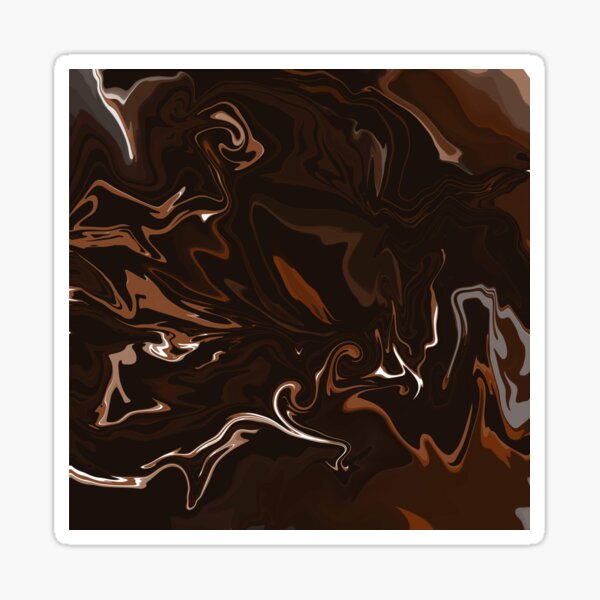 Brown, Black and Gray Swirls Sticker