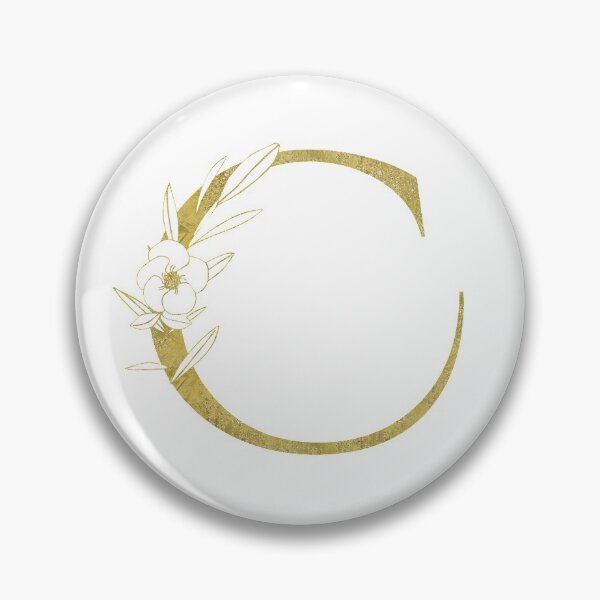 Item preview, Golden Floral Letter C Monogram designed and sold by KarolinaPaz.