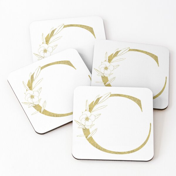 Item preview, Golden Floral Letter C Monogram designed and sold by KarolinaPaz.