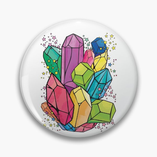 Item preview, Colorful Crystals with stars doodles designed and sold by Soumita.