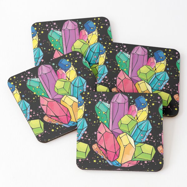 Item preview, Colorful Crystals with stars doodles designed and sold by Soumita.