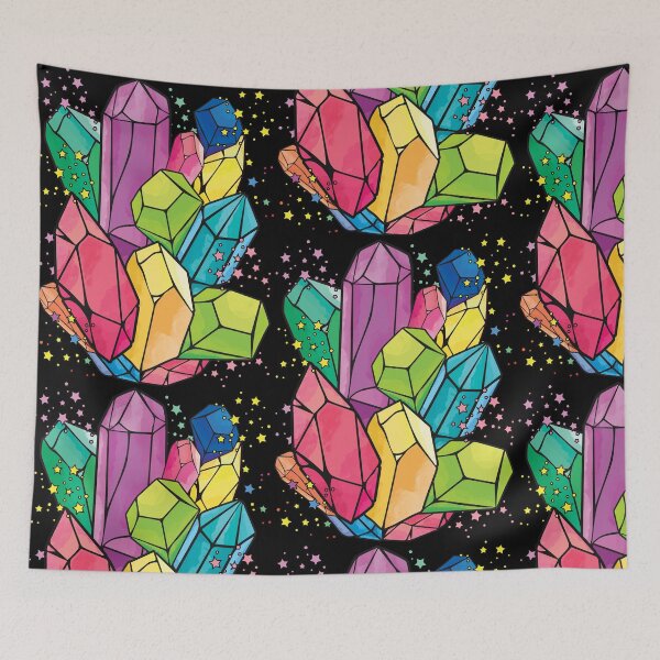 Item preview, Colorful Crystals with stars doodles designed and sold by Soumita.