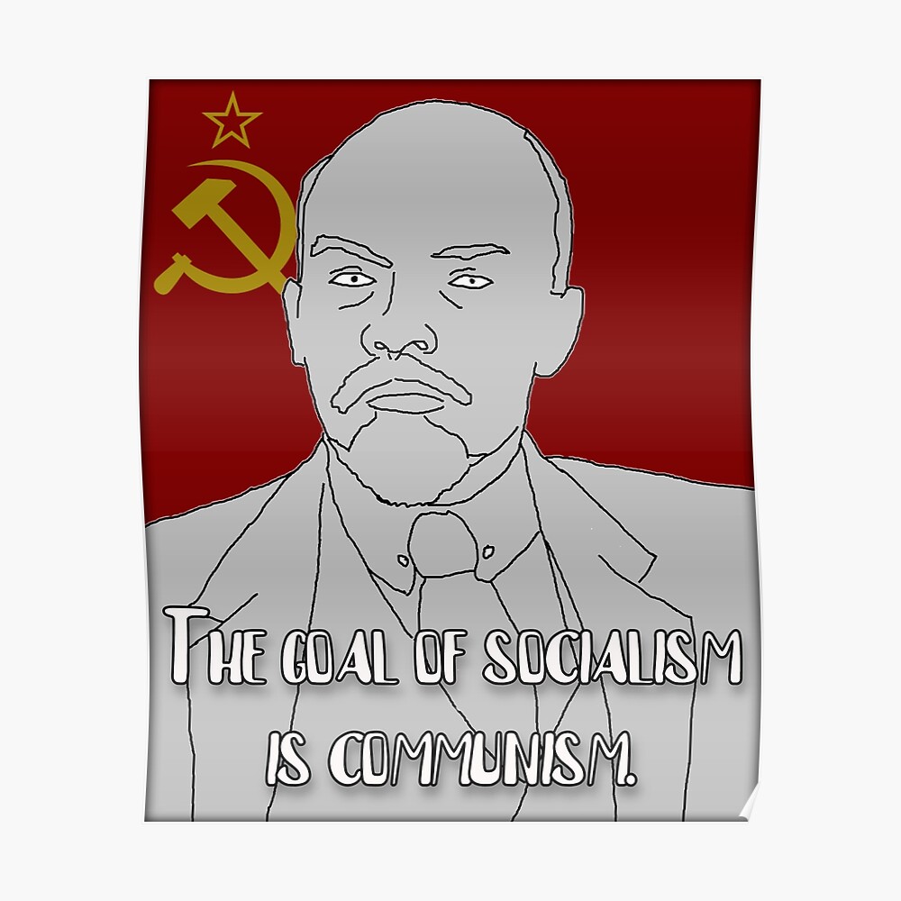 Sticker Citation De Lenine Le But Du Socialisme Est Le Communisme Par Kjcasey19 Redbubble