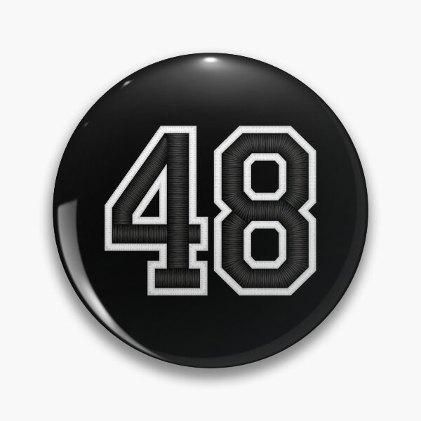 Item preview, 48 Black Jersey Sports Number forty-eight Football 48 designed and sold by elhefe.