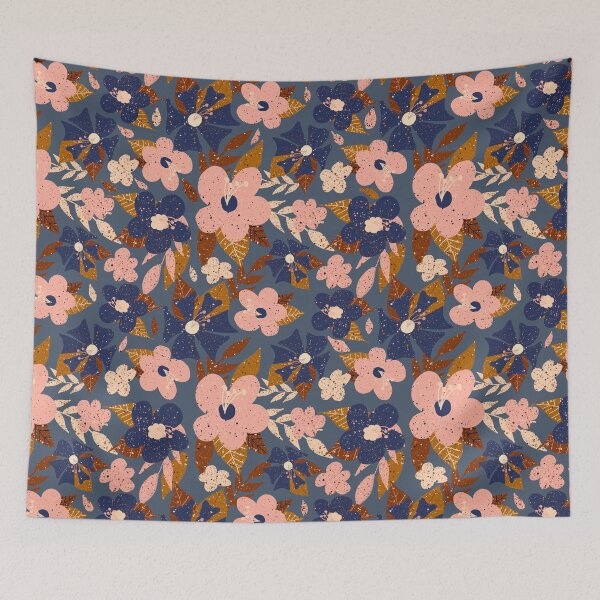 Item preview, Hand drawn elements floral pattern designed and sold by SakuraLemonDS.
