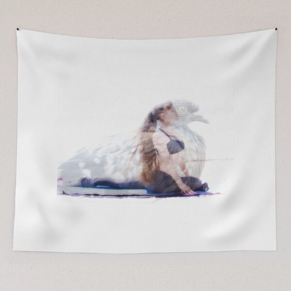 Item preview, woman in yoga pose inside pigeon designed and sold by Stephen Orsillo.