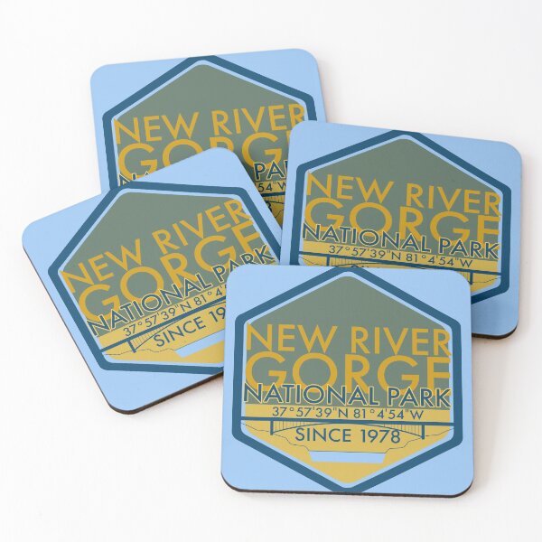 Item preview, New River Gorge Ntional Park Hexagon Badge designed and sold by bfwilson.