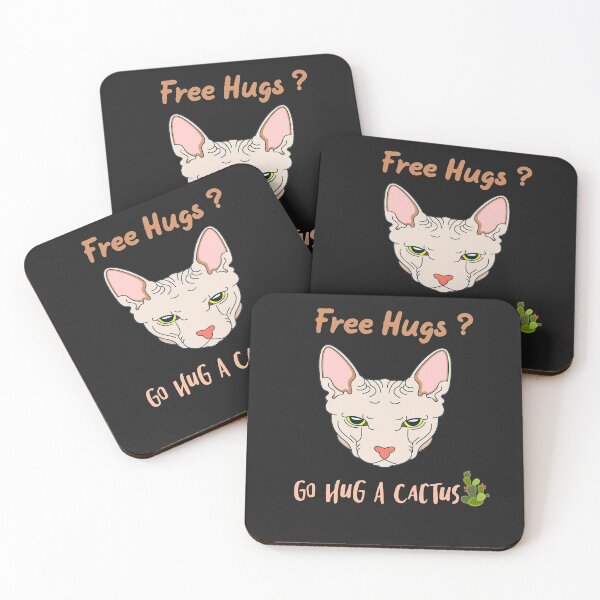 Item preview, Free Huges...Go Hug A Catus Funny Angry Cat designed and sold by TownDesigns.