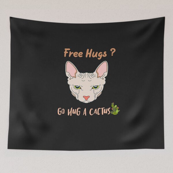 Item preview, Free Huges...Go Hug A Catus Funny Angry Cat designed and sold by TownDesigns.