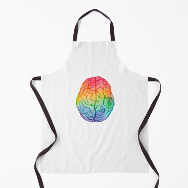 Item preview, Watercolor Rainbow Brain (white) designed and sold by Alane Fideler.