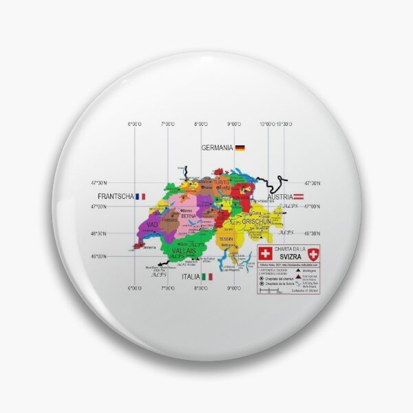 Item preview, Charta da la Svizra / Map of Switzerland (in Romansh) designed and sold by SkolaNobu.