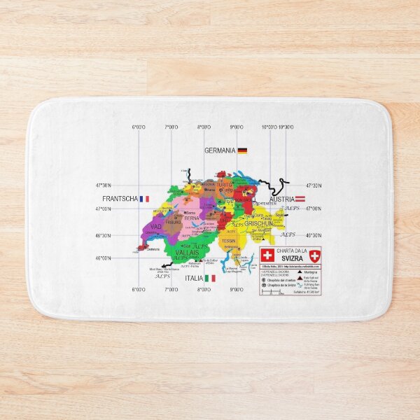 Item preview, Charta da la Svizra / Map of Switzerland (in Romansh) designed and sold by SkolaNobu.