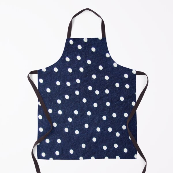 Item preview, White Polka Dots on Navy Blue Background designed and sold by TheCatmeow2000.