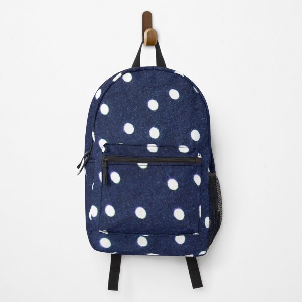 Item preview, White Polka Dots on Navy Blue Background designed and sold by TheCatmeow2000.