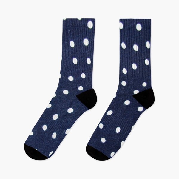 Item preview, White Polka Dots on Navy Blue Background designed and sold by TheCatmeow2000.