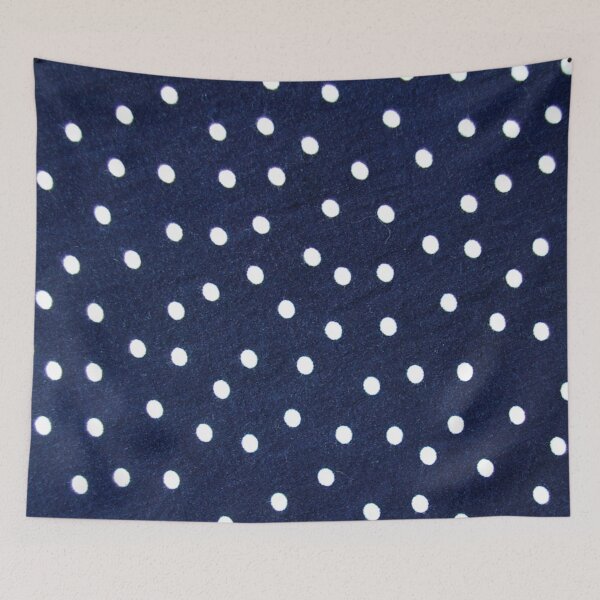 Item preview, White Polka Dots on Navy Blue Background designed and sold by TheCatmeow2000.